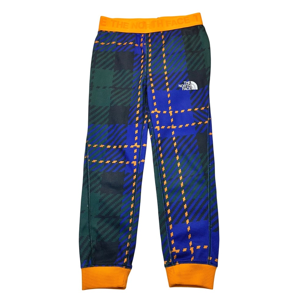 The North Face Base Layer Pants Kids 6T Multicolor Plaid Thermal‎ Waffle Knit